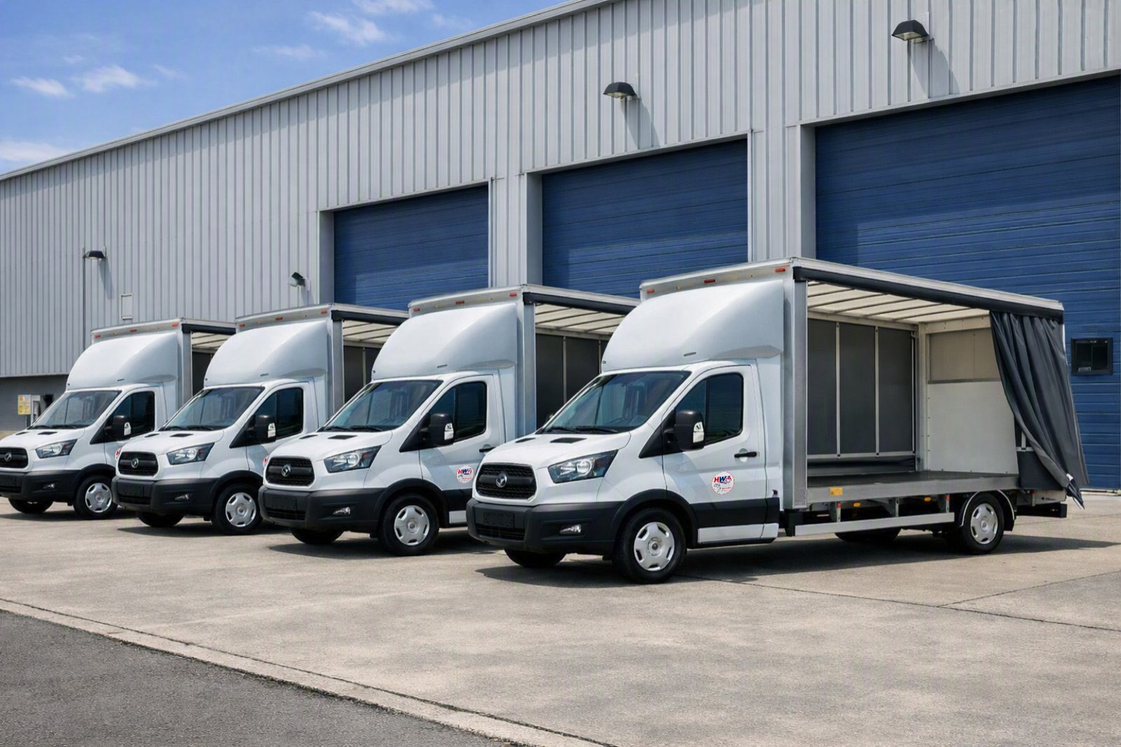 HWA Transportation van on the road